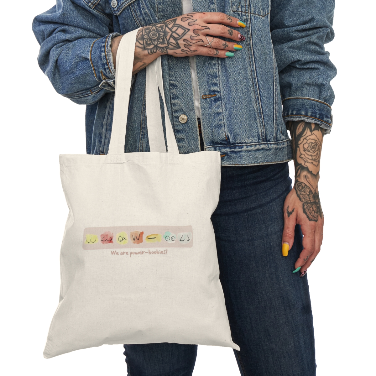 Natural Tote Bag - All boobies are Earth boobies - Image 3