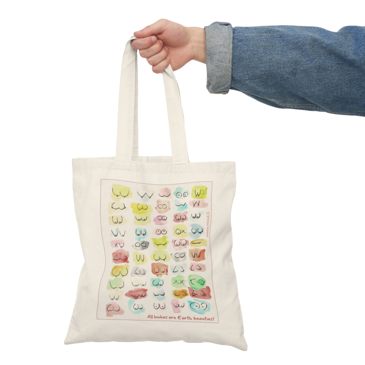Natural Tote Bag - All boobies are Earth boobies - Image 6