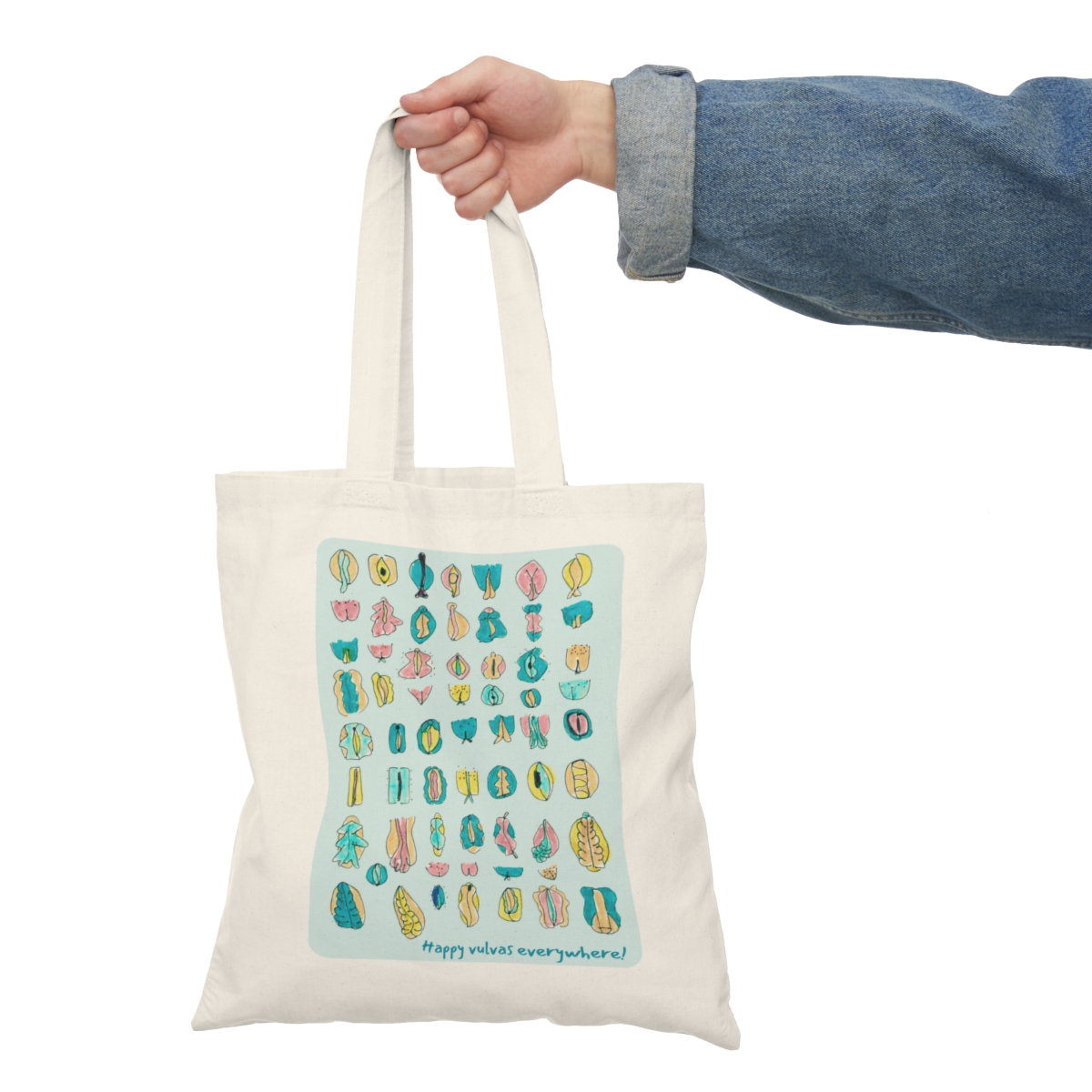 Natural Tote Bag - Happy vulvas - Image 5